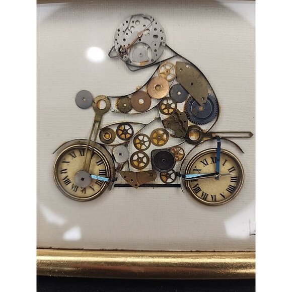 L KERSH vintage SIGNED racing motorcycle Watch Parts Horological Collage FRAMED - Picture 2 of 4
